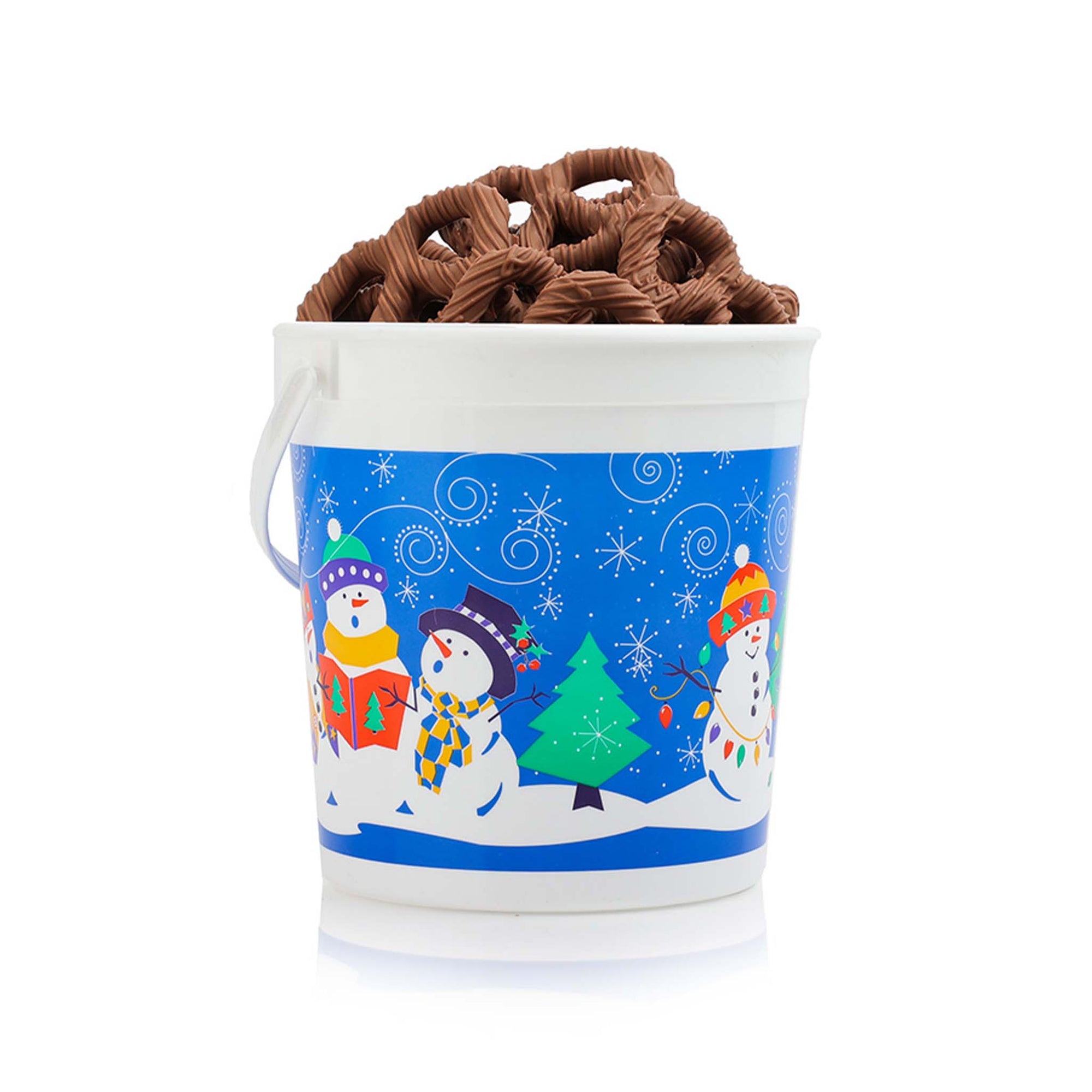 Holiday Pretzel Pail Milk 16 oz.