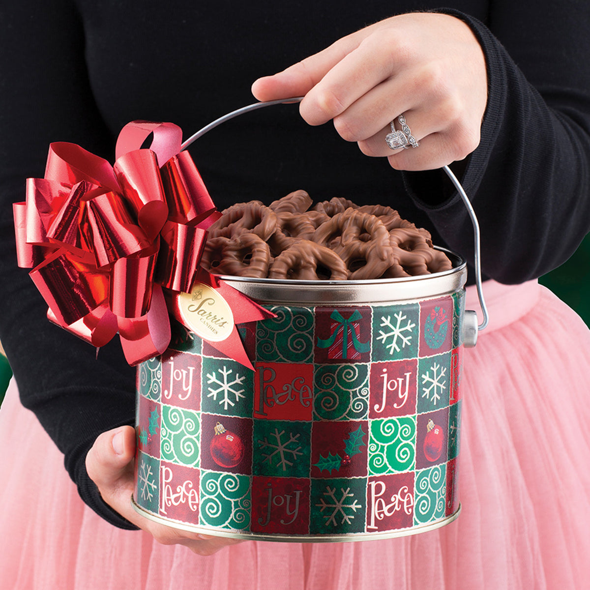Holiday Mini Pretzel Tin